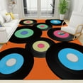 thumbnail image 1 of Colorful Sixties Vinyl Records Retro Area Rugs, Colorful Multi-Color Black Record Rug for Living Room, Soft Non-Slip Rugs for Girls Bedroom, Low Pile Carpet for Bedroom Kids Nursery Play Room 5x7ft, 1 of 6