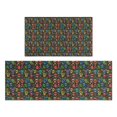 thumbnail image 1 of Colorful Skull Flower Pattern Kitchen Rugs Sets Of 2,Anti Fatigue Kitchen Mat Rugs Non Slip Washable,Decorative Kitchen Floor Mats for Kitchen,Sink,Laundry,17"x30"+17"x47", 1 of 7