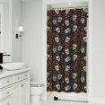 thumbnail image 1 of Colorful Skull Flower Pattern Shower Curtain 36"x72" ,Bathroom Decorative Shower Curtains Set with 12 Hooks,Modern Waterproof Washable Shower Curtain, 1 of 6