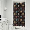 thumbnail image 1 of Colorful Skull Flower Pattern Shower Curtain 36"x72" ,Bathroom Decorative Shower Curtains Set with 12 Hooks,Modern Waterproof Washable Shower Curtain, 1 of 6