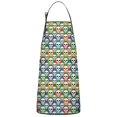 thumbnail image 1 of Colorful Skull Pattern Apron-Garden Aprons for Women with Pockets-Cotton Linen Waterproof Kitchen Cooking Gardening Aprons Adjustable for Kitchen,Cooking,BBQ and Salon 33x27 Inch, 1 of 7