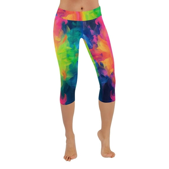 Colorful Sleeveless A-line Pocket Dress (Size:XXXXXL; Style:Multicolor Women's Low Rise Capri Leggings (Invisible Stitch) (Model L08);)