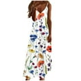 thumbnail image 1 of Colorful Sleeveless Slip for Women Fall Summer Vneck Spandex Flower Graphic Maxi Long Loose Fit Brunch Dresses Sundresses Women 2025 Clothing Country Concert L, 1 of 4