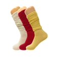 thumbnail image 1 of Colorful Slouch Socks 3 Pairs Scrunch Knee Socks Shoe Size 5-10 (Ecru - Red - Limone), 1 of 13