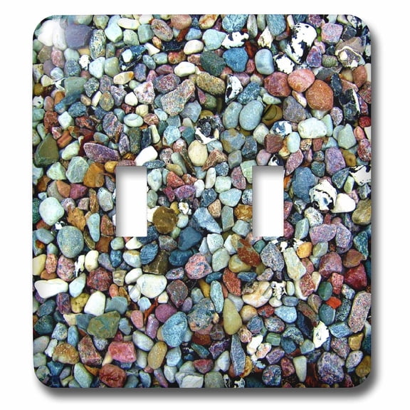 3dRose, Colorful Small Stones, double toggle switch