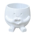 thumbnail image 1 of Colorful Smiley Face Succulent Pot 4 Inch Durable Decorative Ceramic Organizert Pot Creative Desktop Organizerter Small Indoor Organizert Holder for Home Office Tabletop Decor White 1 Pack, 1 of 6
