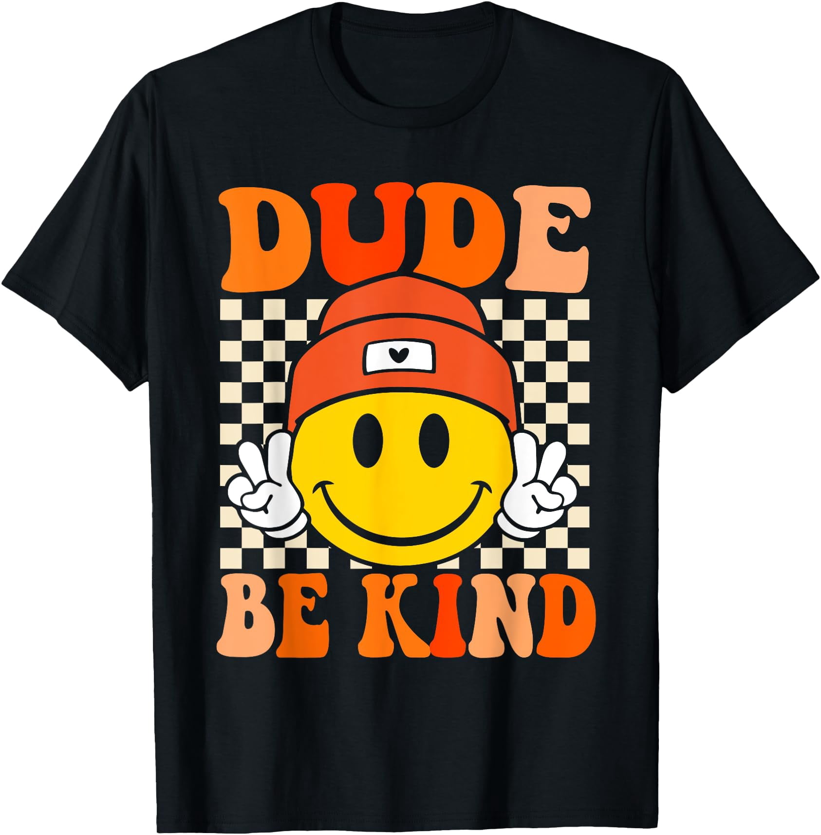 Colorful Smiling Face Dude Be Kind Unity Day Orange Anti Bullying T ...
