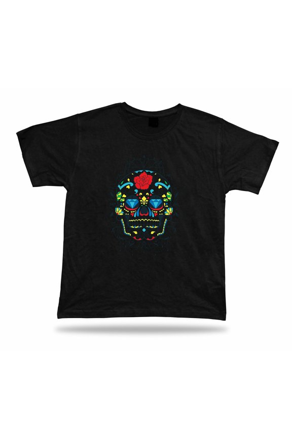 Colorful Smiling Skeleton Skull design Tshirt tee apparel birthday gift present