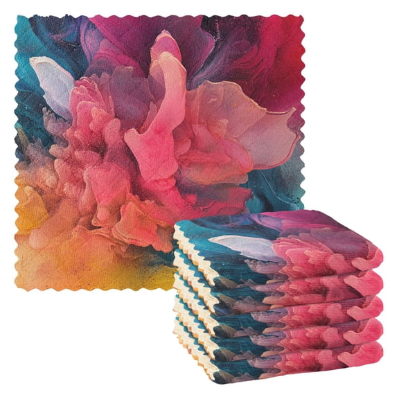 Colorful Smoke Kitchen Towels 6 Pcs Dish Towels Absorbent Soft Quick Dry Towel Dish Rags for Washing Dishes