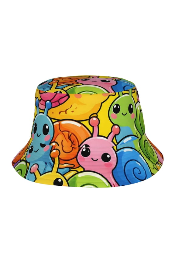 Colorful Snail Fisherman's Hat Casual and Breathable Sun Hat for Men and Women