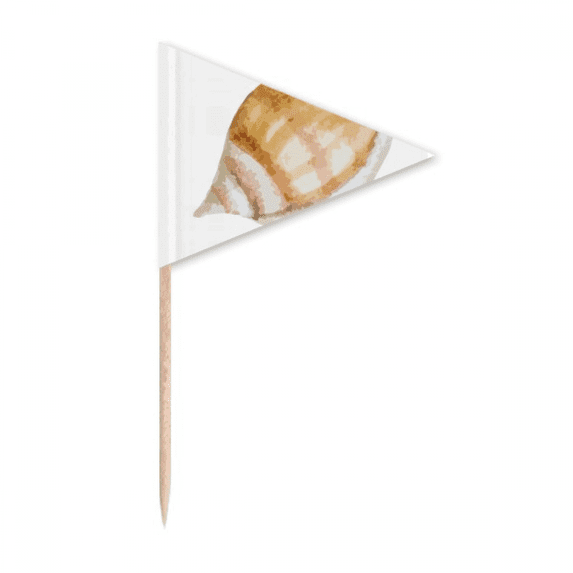 Colorful Snail Marine Life Illustration Toothpick Triangle Cupcake Toppers Flag