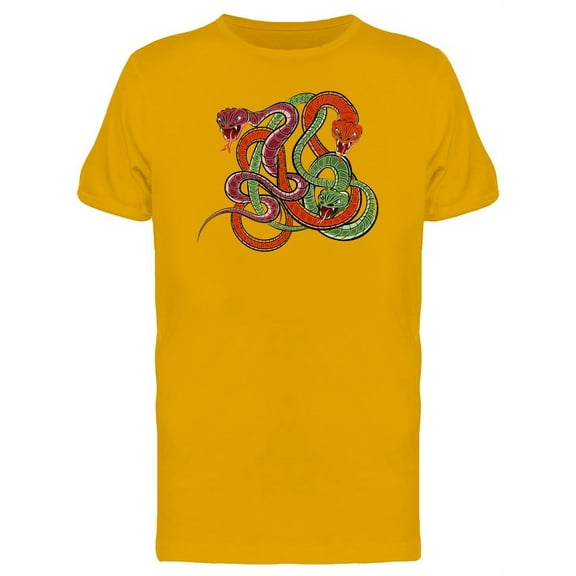 Colorful Snakes Reptiles T-Shirt Men -Image by Shutterstock, Male Large