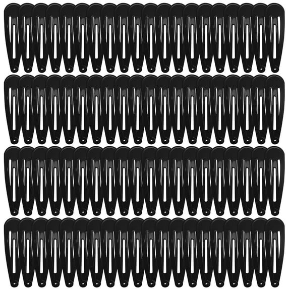 Colorful Snap Hair Clips Hair Barrettes for Girls,Clips Candy Color Hair Accessories for Kids Teens, Toddlers,Women (Color=Black | Pack=80-Pack)