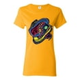 thumbnail image 1 of Colorful Sneakers Chucks Streetwear Womens Graphic T-Shirt, Gold, X-Large, 1 of 3