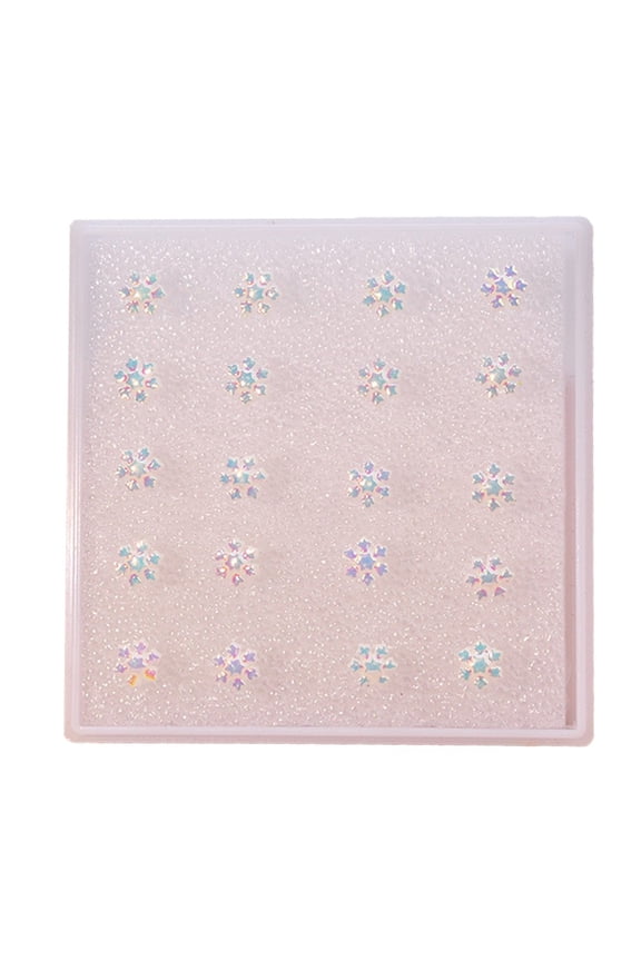 Colorful Snowflake Earrings Plastic Earrings10 pairs per set