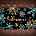 thumbnail image 1 of Colorful Snowflakes Winter Banner Holiday Greetings Seasonal Decoration Chill Celebration for Winter Event Festive Party Indoor Decoration, 1 of 9
