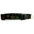 thumbnail image 1 of Colorful Snowflakes on Black Dog Collar - Size - Mini, 1 of 1