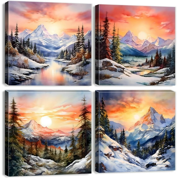 Colorful Soccer Posters for Boys Bedroom Watercolor Basketball Wall Hieng Football Canvas Prints Pictures for Kids Room Decor Cool Ball Themed Paintings for Teen Boys Playroom Nursery Decor