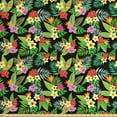 thumbnail image 1 of Ambesonne Colorful Fabric by the Yard Upholstery, Floral Botany Composition, 2 Yards, Multicolor, 1 of 4