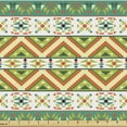 thumbnail image 1 of Ambesonne Colorful Fabric by the Yard Upholstery, Ethnic Geometric Shapes, 1 Yard, Pistachio Green Orange, 1 of 5