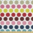 thumbnail image 1 of Ambesonne Colorful Fabric by the Yard Upholstery, Colorful Circular Shapes, 1 Yard, Multicolor, 1 of 5