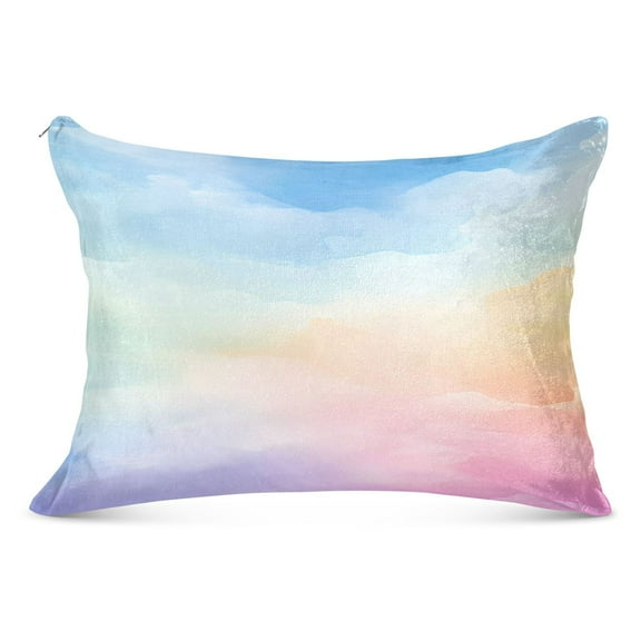 Colorful Soft Cloud Plush Pillow Cases Standard Size Ultra Soft Warm Pillowcases with Zipper 20"x26"
