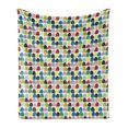 thumbnail image 1 of Colorful Soft Flannel Fleece Blanket, Abstract Pattern with Hand-drawn Shapes and Elements Hipster Doodle Artwork Print, Cozy Plush for Indoor and Outdoor Use, 50" x 60", Multicolor, by Ambesonne, 1 of 5
