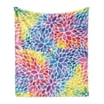 thumbnail image 1 of Colorful Soft Flannel Fleece Blanket, Blossoming Nature Rainbow Colored Foliage in Watercolor Style Spring Illustration, Cozy Plush for Indoor and Outdoor Use, 70" x 90", Multicolor, by Ambesonne, 1 of 5