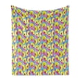 thumbnail image 1 of Colorful Soft Flannel Fleece Blanket, Graphic Designed Ornamental Abstract Toned Cheery Numerous Poppy Flowers Pattern, Cozy Plush for Indoor and Outdoor Use, 60" x 80", Multicolor, by Ambesonne, 1 of 5