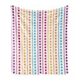 thumbnail image 1 of Colorful Soft Flannel Fleece Blanket, Half Toned Retro Striped Pattern Big Little Polka Dots Symmetrical Vibrant Colors, Cozy Plush for Indoor and Outdoor Use, 60" x 80", Multicolor, by Ambesonne, 1 of 6