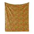 thumbnail image 1 of Colorful Soft Flannel Fleece Blanket, Rastafarian Snake Skin Pattern Scale Design in Simplistic Style with Ogee Shapes, Cozy Plush for Indoor and Outdoor Use, 50" x 70", Multicolor, by Ambesonne, 1 of 6