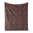 thumbnail image 1 of Colorful Soft Flannel Fleece Blanket, Vertical Lines of Different Sizes and Dots in Lively Colors Abstract Geometrical, Cozy Plush for Indoor and Outdoor Use, 60" x 80", Multicolor, by Ambesonne, 1 of 5