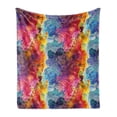 thumbnail image 1 of Colorful Soft Flannel Fleece Throw Blanket, Abstract Modern Art Expression Pattern Vector Illustration Design Artwork Print, Cozy Plush for Indoor and Outdoor Use, 60" x 80", Multicolor, by Ambesonne, 1 of 5