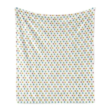 Colorful Soft Flannel Fleece Throw Blanket, Geometrical Simple Mosaic Ornament with Abstract Elements in Different Colors, Cozy Plush for Indoor and Outdoor Use, 60" x 80", Multicolor, by Ambesonne