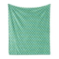 thumbnail image 1 of Colorful Soft Flannel Fleece Throw Blanket, Japanese Squama Inspired Reptilian Eye Illustration, Cozy Plush for Indoor and Outdoor Use, 60" x 80", Turquoise Multicolor, by Ambesonne, 1 of 5