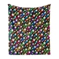 thumbnail image 1 of Colorful Soft Flannel Fleece Throw Blanket, Colorful Stars Pattern Celebration Theme Disco and Nightclubs Jolly Fun, Cozy Plush for Indoor and Outdoor Use, 60" x 80", Multicolor, by Ambesonne, 1 of 5