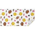 thumbnail image 1 of Colorful Softball and Fashion Icons Pattern Rectangle Tablecloth 60"x120",Waterproof Polyester Rectangle Table Cloth, Wipeable Spillproof Polyester Tablecloth for Dining, Camping, Indoor and Outdoor, 1 of 6