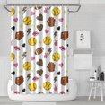 thumbnail image 1 of Colorful Softball and Fashion Icons Pattern Shower Curtain 72"x72" ,Bathroom Decorative Shower Curtains Set with 12 Hooks,Modern Waterproof Washable Shower Curtain, 1 of 6