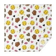 thumbnail image 1 of Colorful Softball and Fashion Icons Pattern Square Tablecloth,Waterproof Square Table Cover,Wipeable Spillproof Washable Table Cover for Home Kitchen Party Decor 42"X42"(107x107cm), 1 of 6