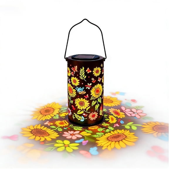 Colorful Solar Lanterns Outdoor Waterproof, LED Colorful Sunflower Solar Powered Lights, for Garden, Patio, Pathway Lantern, Yard Outdoor Decor (Big Tree)