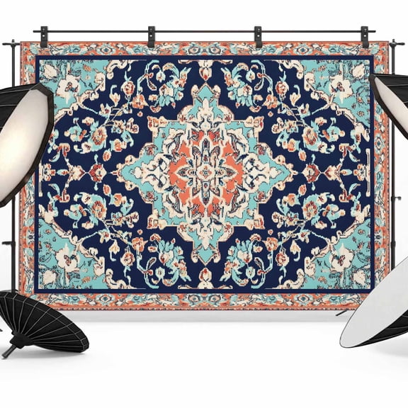 Colorful Southwest Backdrop for Photography,Fabric Photo Background Backdrop,Boho Aztec Ethnic Abstract Flowers Photo Booth Background for Portrait Photoshoot Video Wedding Studio Decor Banner 7x5ft