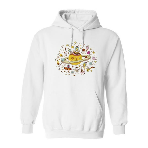 Colorful Space Design  Hoodie Men -Image by Shutterstock, Male Large