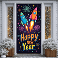 thumbnail image 1 of Colorful Space Rocket New Year Celebration Banner for Holiday Party Festive Event Indoor Decoration, 1 of 9