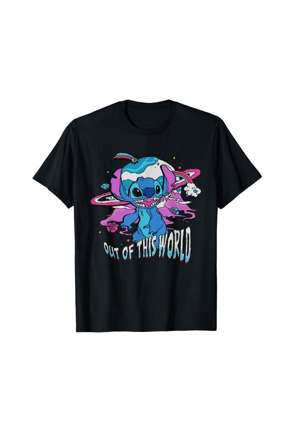 Colorful Space-Themed Cartoon Character T-Shirt for Out-of-This-World Style