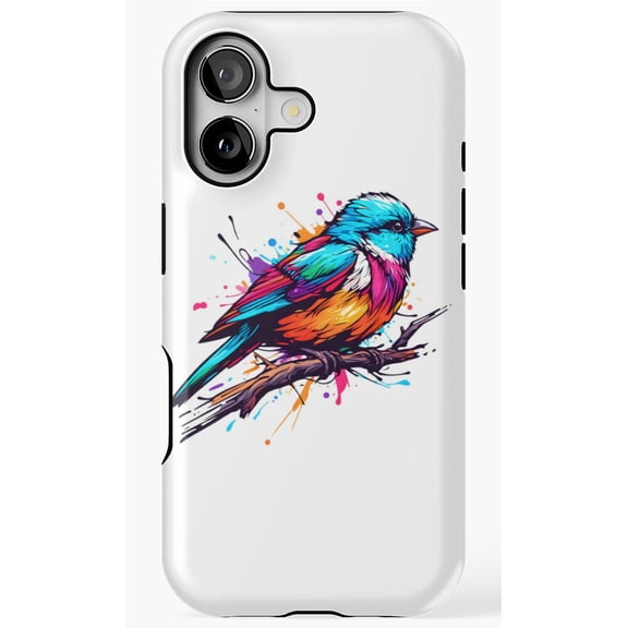 Colorful Sparrow Bird Wildlife Nature Art Phone Case for iPhone 11 12 13 14 15 16 17 Pro Max