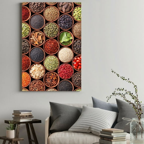 Colorful Spices Photgraphy- 14"x14" Canvas Artwork 20 x 30