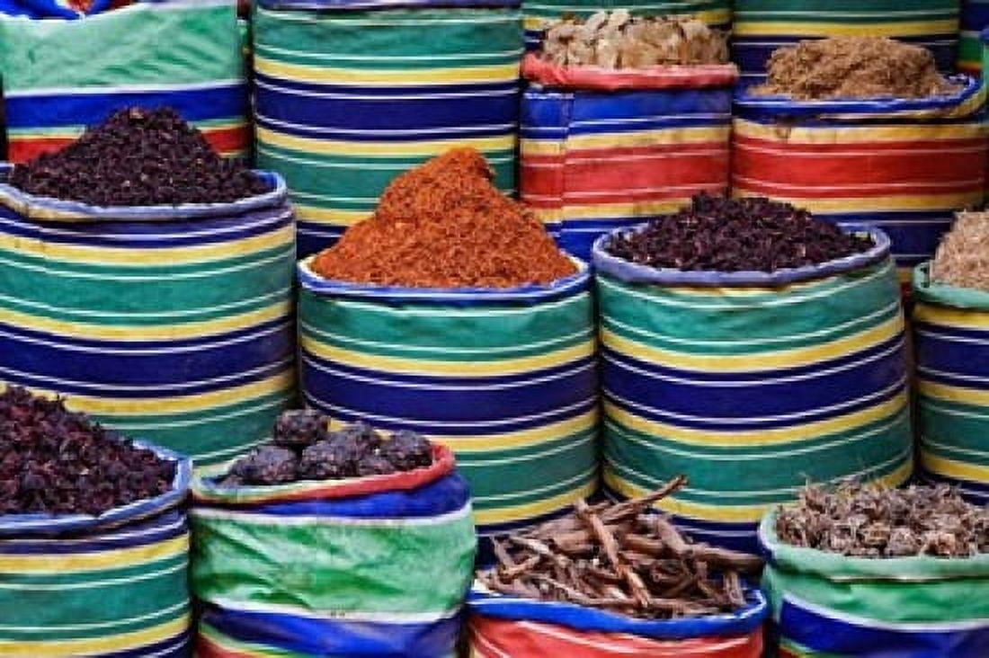 Colorful Spices at Bazaar Luxor Egypt Canvas Art - Adam Jones DanitaDelimont (35 x 24)