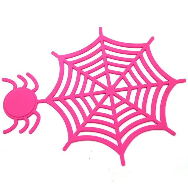 Colorful SpiderwebDesigned PVC Table Mat NonSlip, Easy to Clean