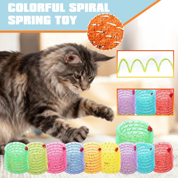 Colorful Spiral Spring Toy For Pet, Interactive Plastic Coil For Jumping And Training, Random Color,Pet Toys for Self Play,Gifts for Pets and Pet Lovers(as know)