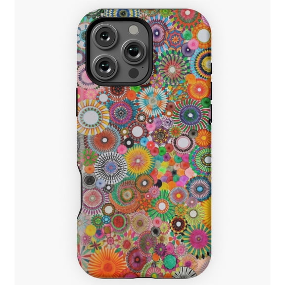Colorful Spirograph Drawing GA1206 Phone Case for iPhone 11 to 17 Pro Max